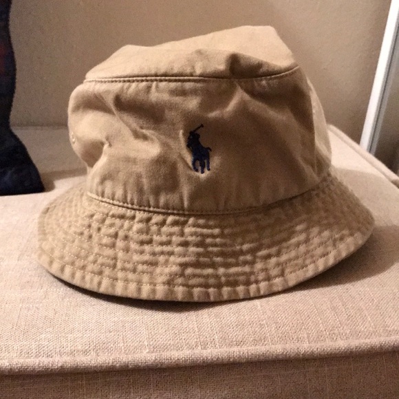 polo bucket hat khaki